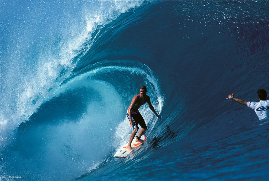 Compétition de surf à Tahiti